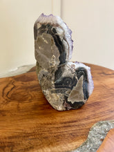 Load image into Gallery viewer, Raw Amethyst Standing Crystal Cluster Geode - Spirituality + Communication