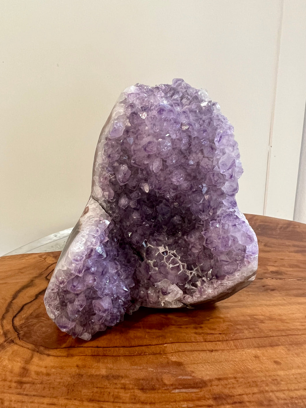 Raw Amethyst Standing Crystal Cluster Geode - Spirituality + Communication