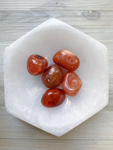 Carnelian Tumbled Stone - Creativity + Courage