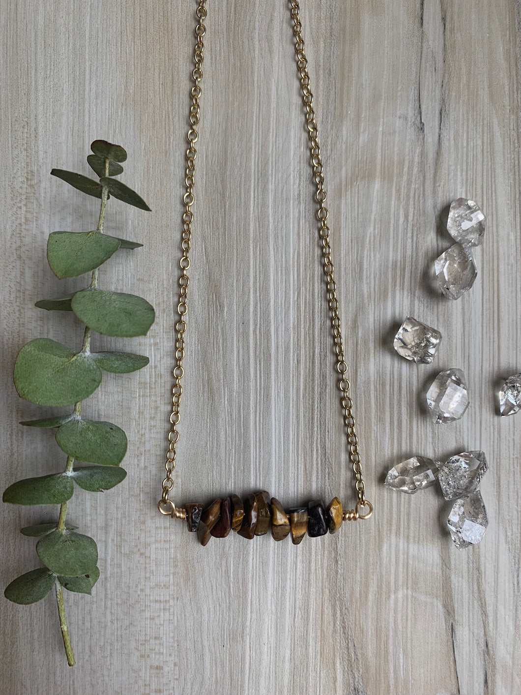 Tiger’s Eye Horizon Necklace - Balance + Strength