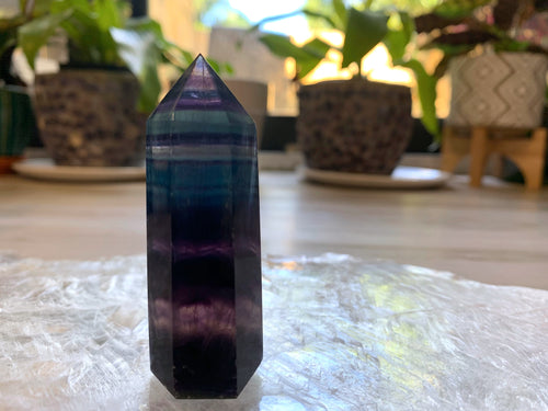 Rainbow Fluorite Tower 2 - Creativity + Focus