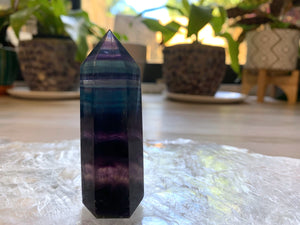 Rainbow Fluorite Tower 2 - Creativity + Focus