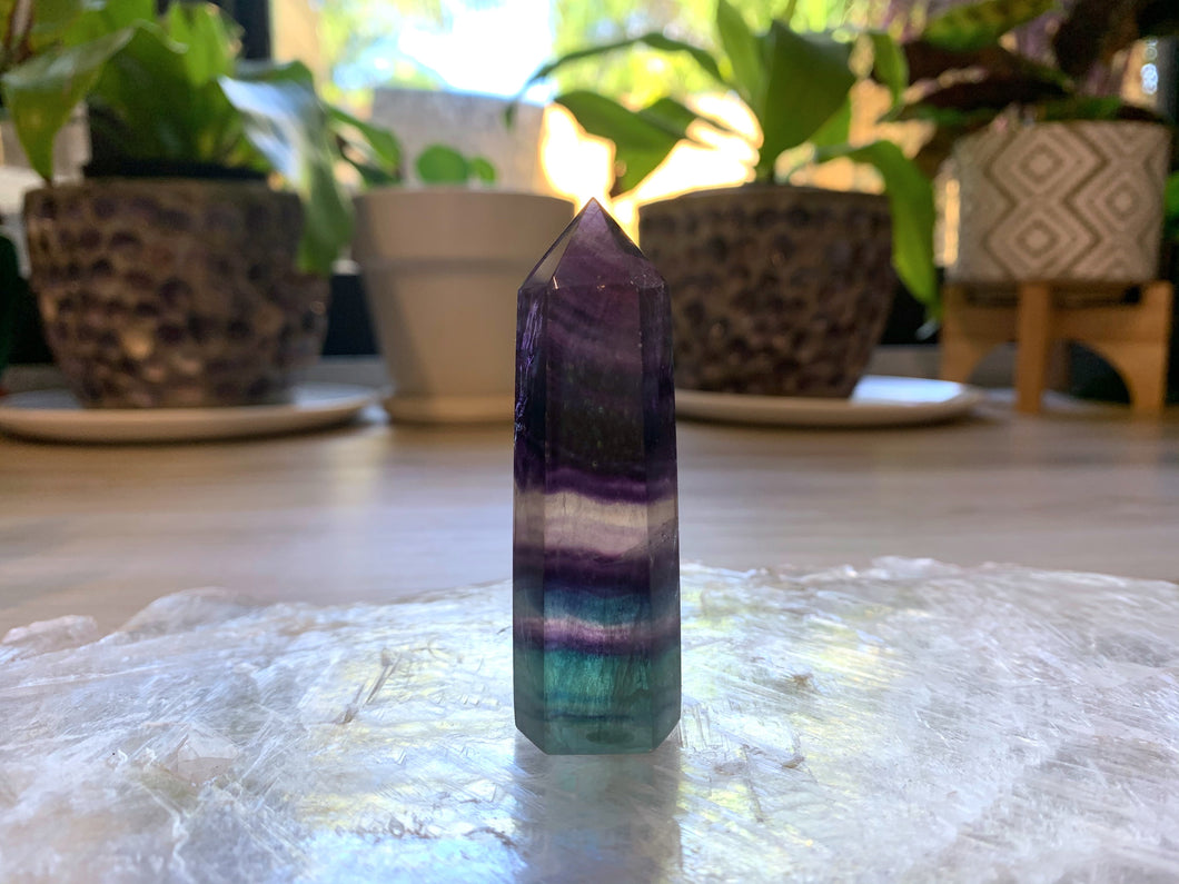 Rainbow Fluorite Tower 12 - Creativity + Focus
