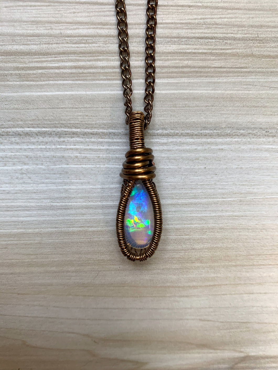 Opal Teardrop Necklace - Passion + Creativity