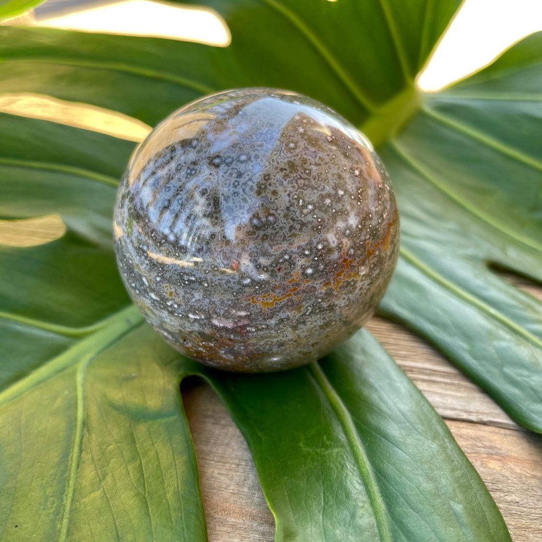 Ocean Jasper Sphere - Peace + Tranquility