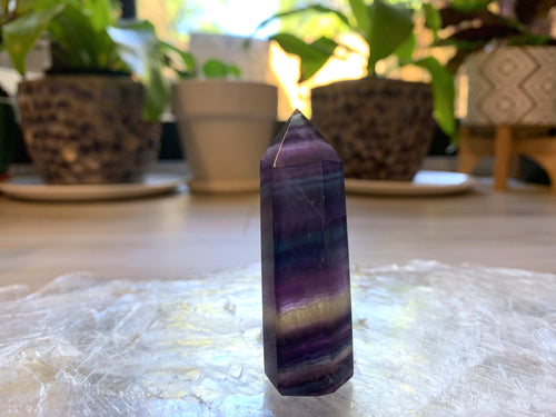 Rainbow Fluorite Tower 15 - Creativity + Focus