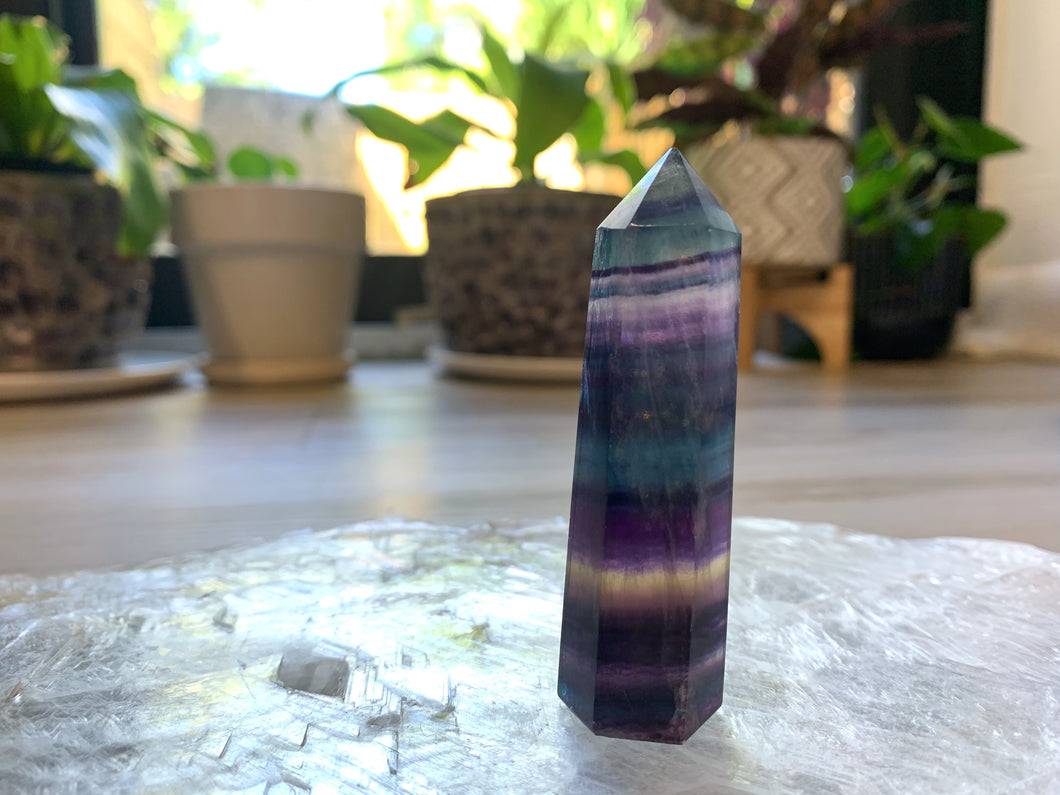 Rainbow Fluorite Tower 11 - Creativity + Focus