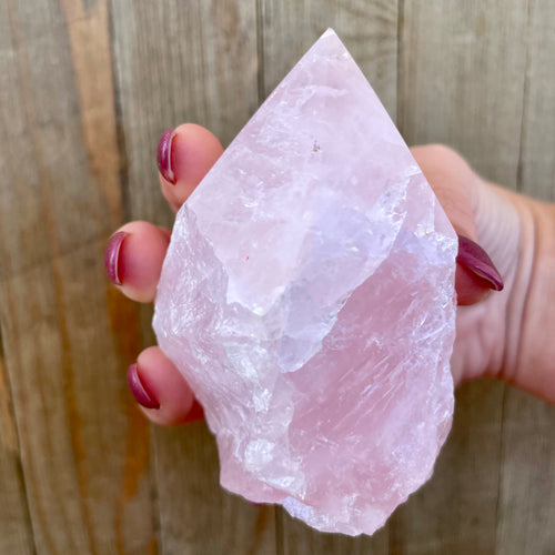 Rose Quartz Raw Point - Love + Compassion