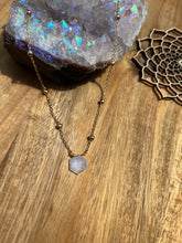 Load image into Gallery viewer, Faceted Moonstone Hexagon Necklace - New Beginnings + Inner Peace