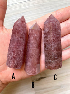 Strawberry Quartz Tower - Love + Healing