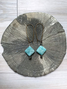 ‘Peacemaker Earrings’ - Amazonite