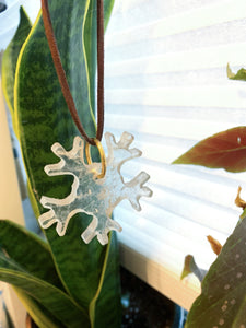 Clear Quartz Snowflake Ornament