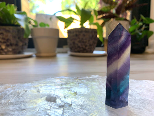Rainbow Fluorite Tower 6 - Creativity + Focus