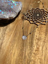 Load image into Gallery viewer, Faceted Moonstone Hexagon Necklace - New Beginnings + Inner Peace