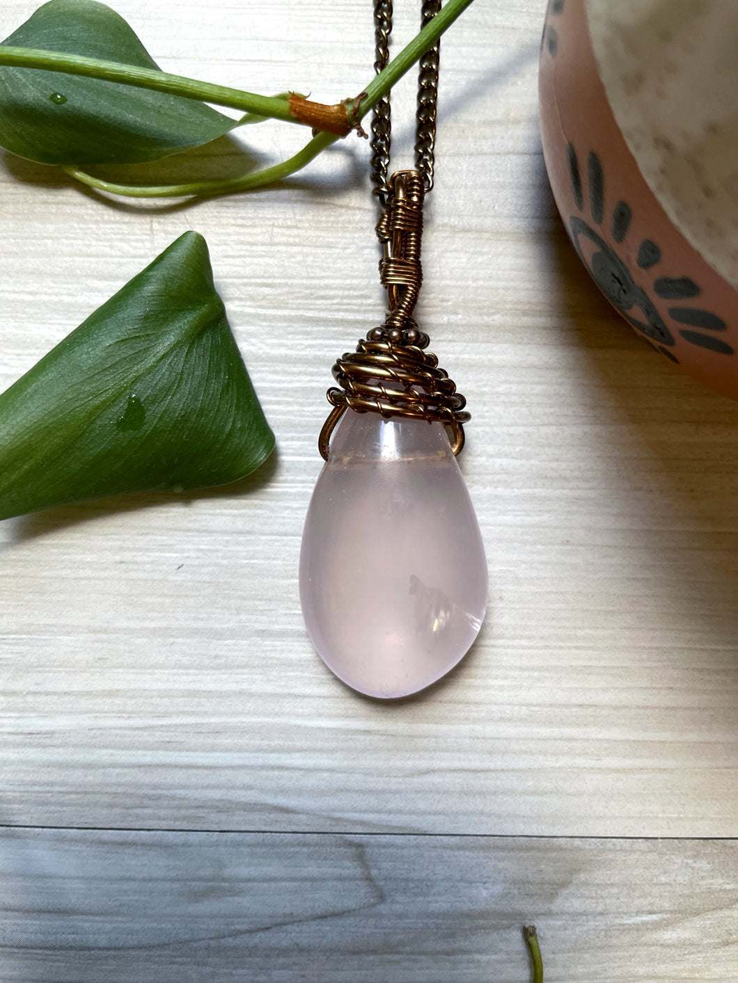 Rose Quartz Necklace - Love + Compassion