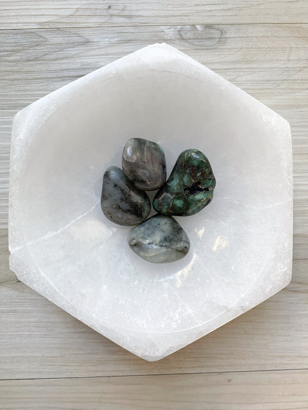 Emerald in Matrix Tumbled Stone