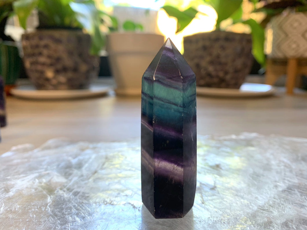 Rainbow Fluorite Tower 14 - Creativity + Focus