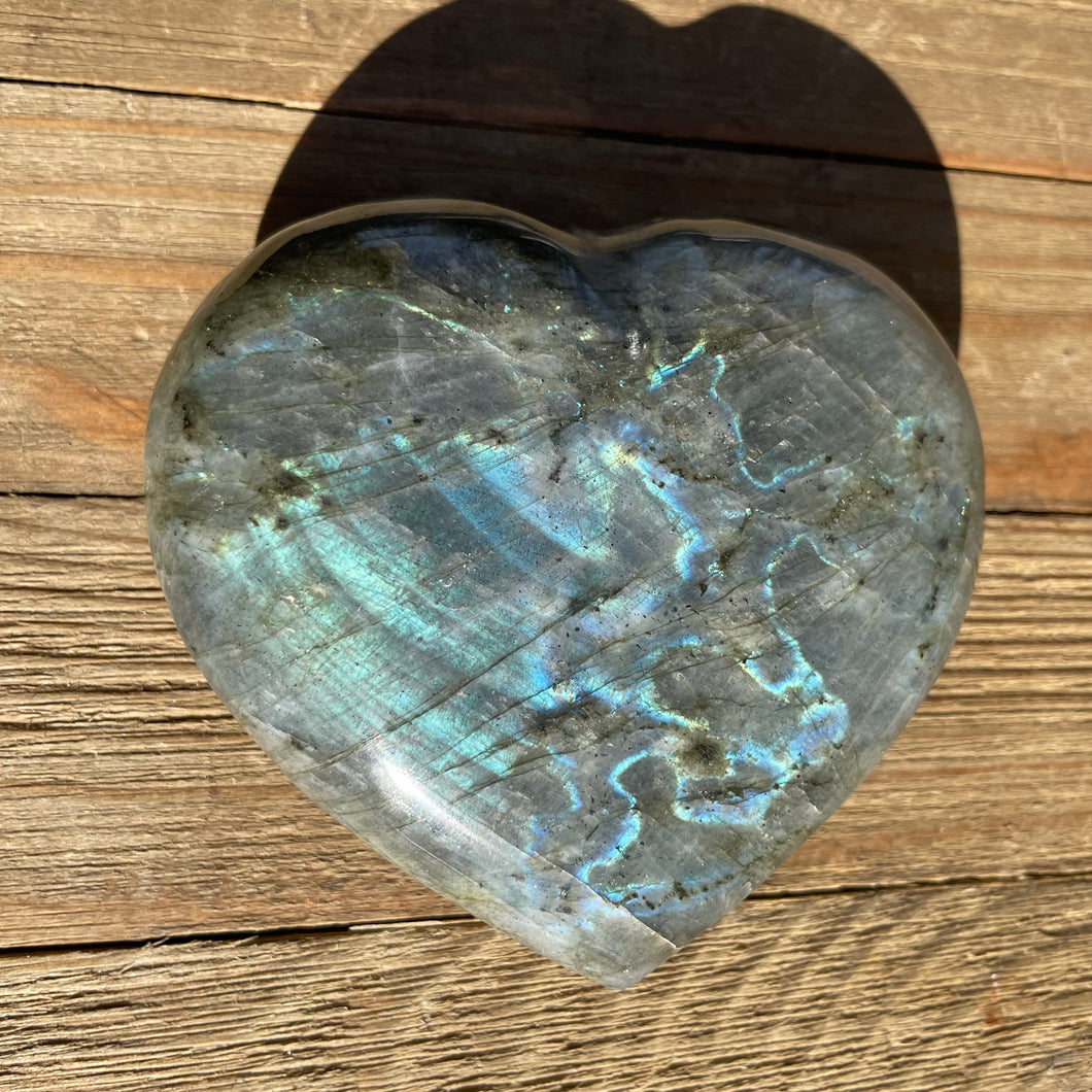 Labradorite Heart - Protection + Intuition
